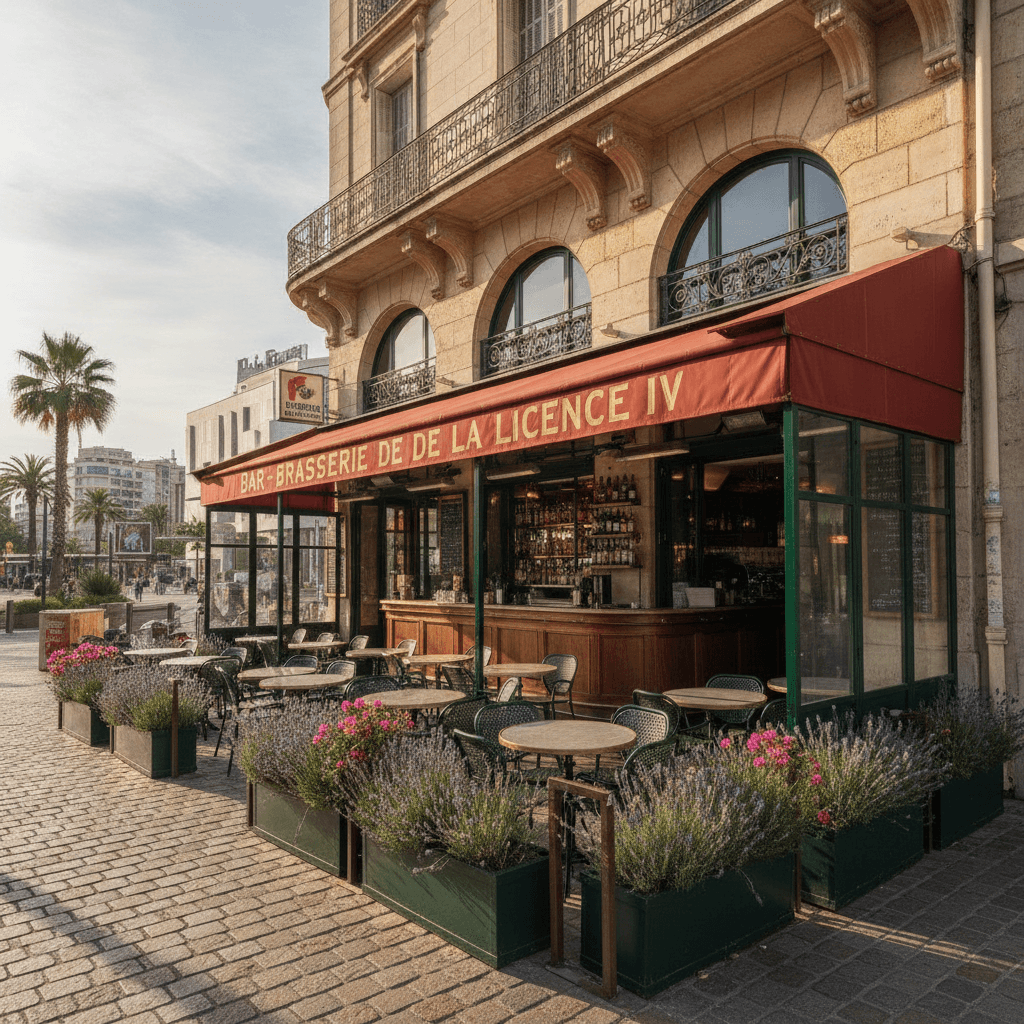 Bar-brasserie à Marseille : terrasse - licence IV
