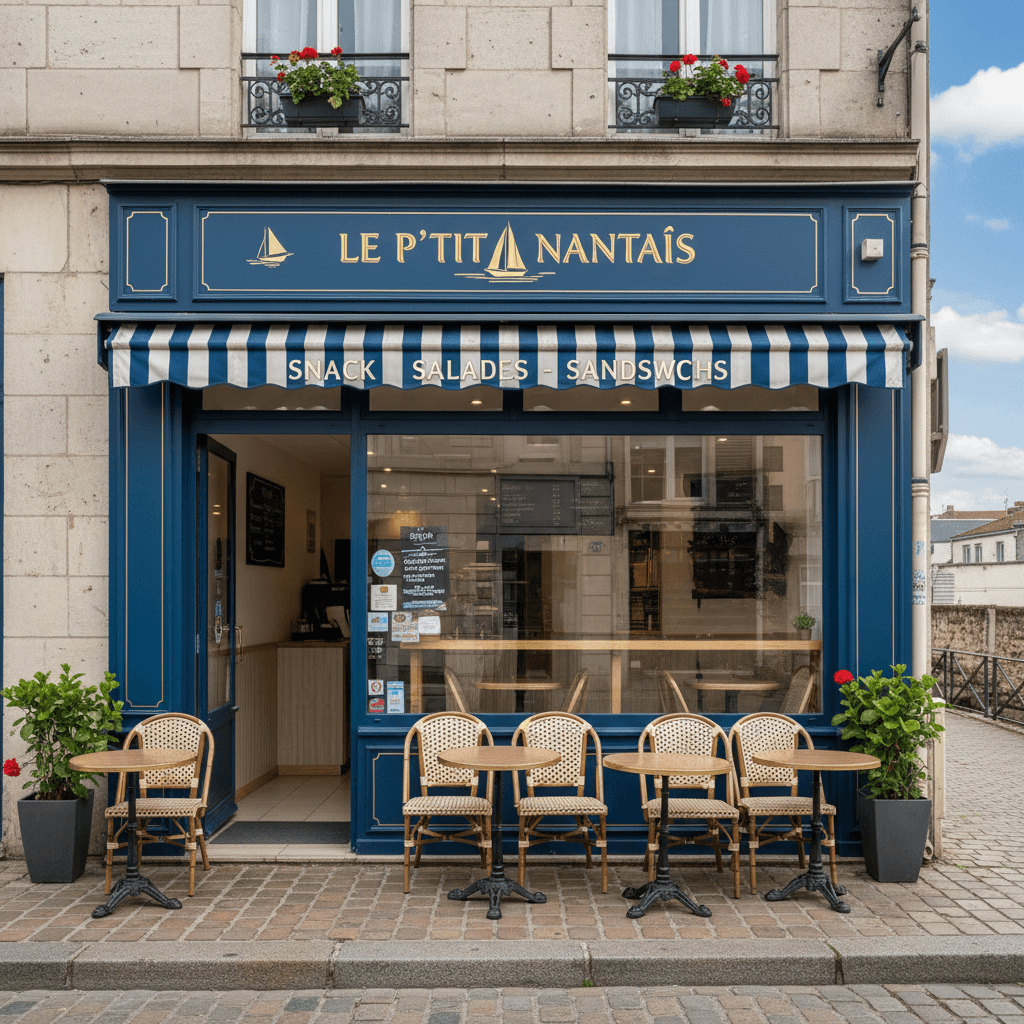 Snack à Nantes : terrasse - parking