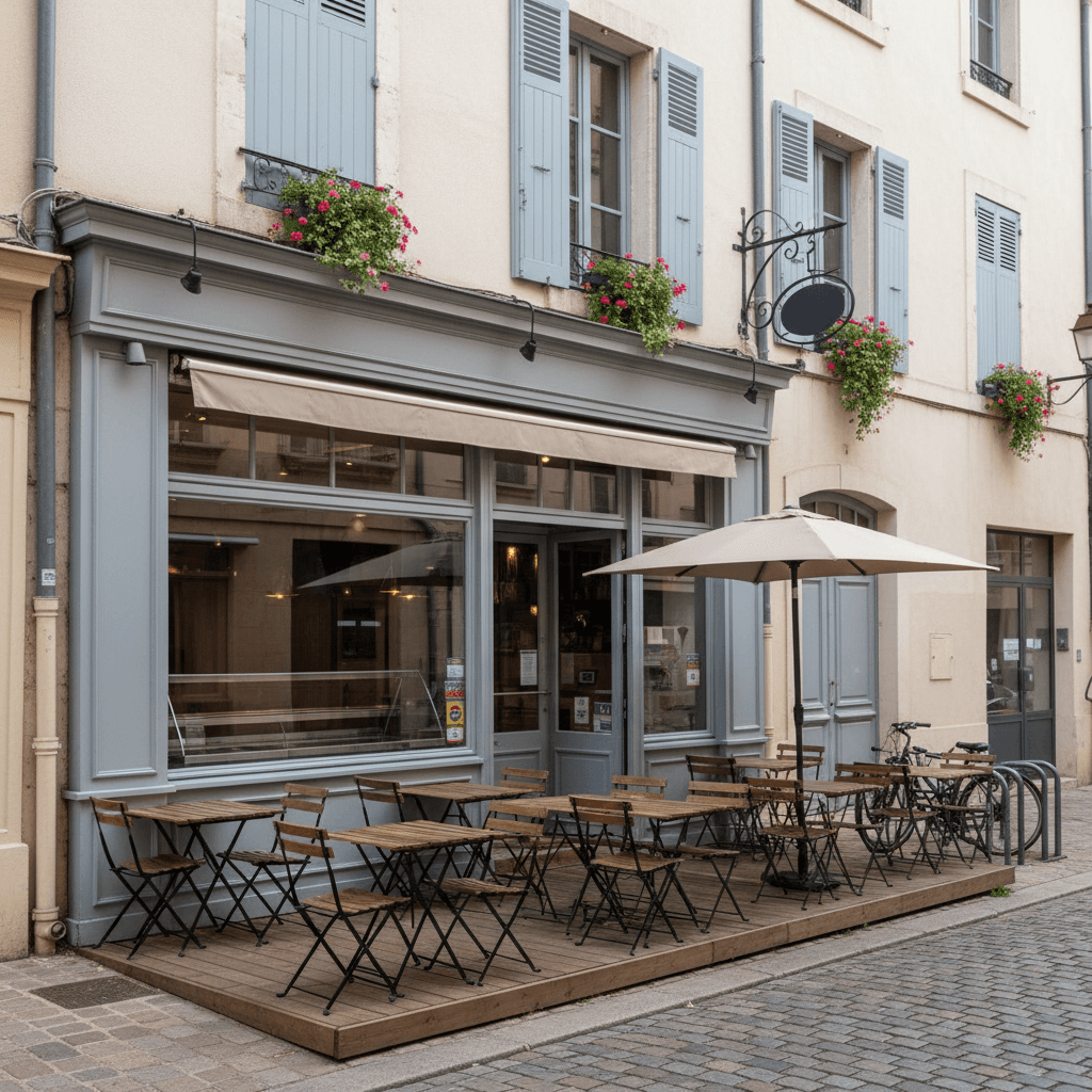 Fast-food 93m² à Montpellier : terrasse - extraction