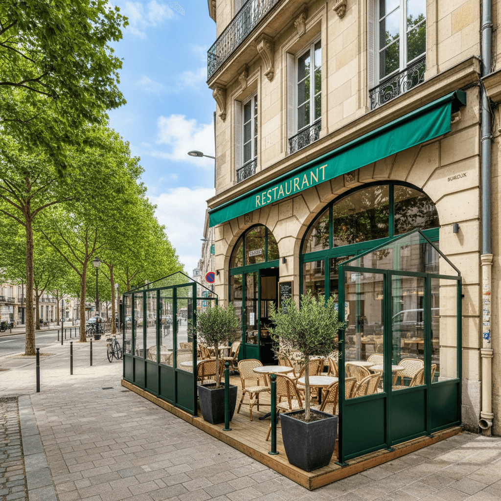 Restaurant 150m² à Rennes : terrasse - extraction