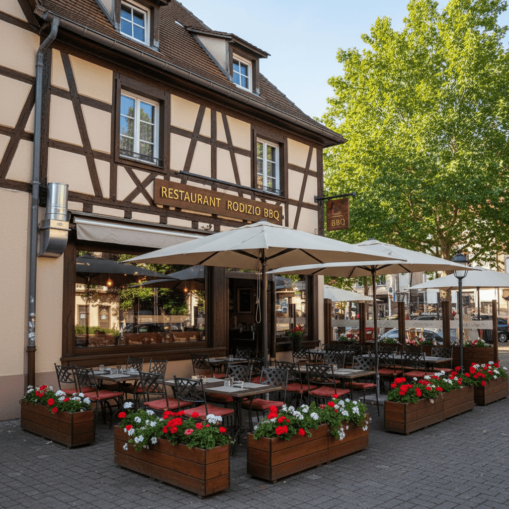 Restaurant 110m² à Strasbourg : terrasse - extraction