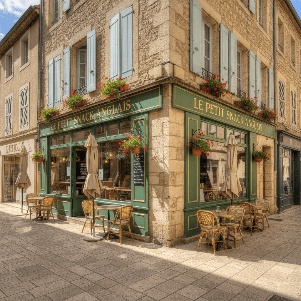 Snack 49m² à Montpellier : terrasse - cuisine équipée