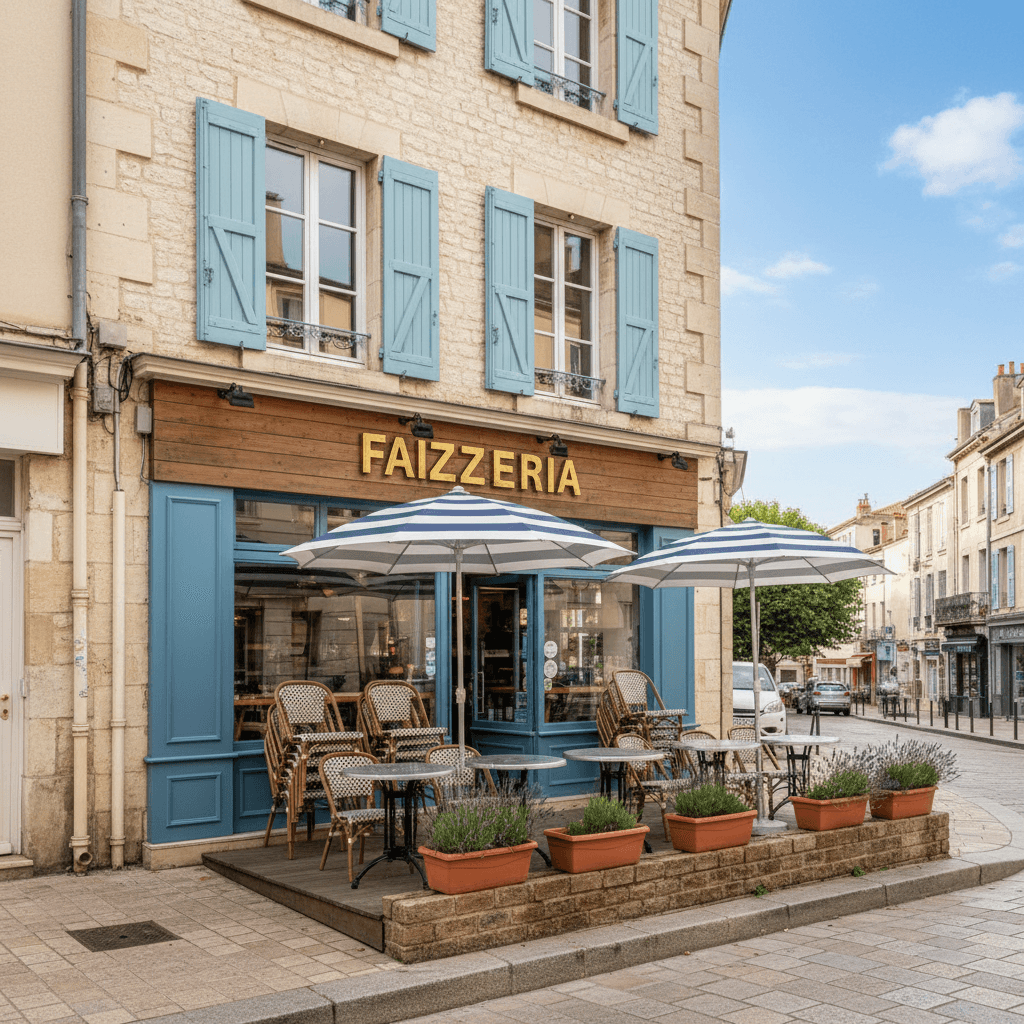 Fast-food à Toulon : terrasse - extraction