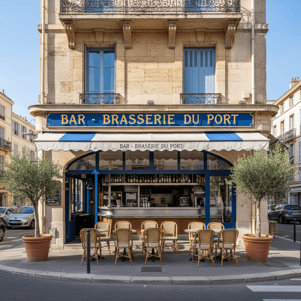 Bar-brasserie 138m² à Marseille : terrasse - licence IV