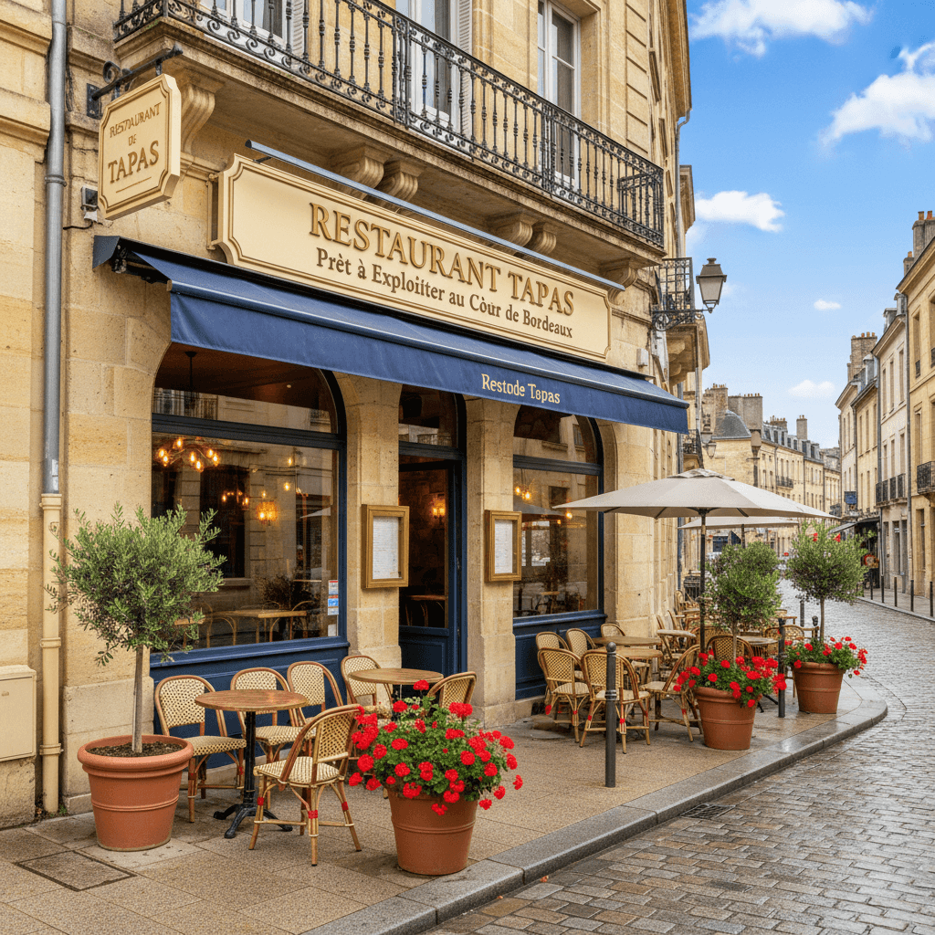 Restaurant 40m² à Bordeaux : terrasse - extraction