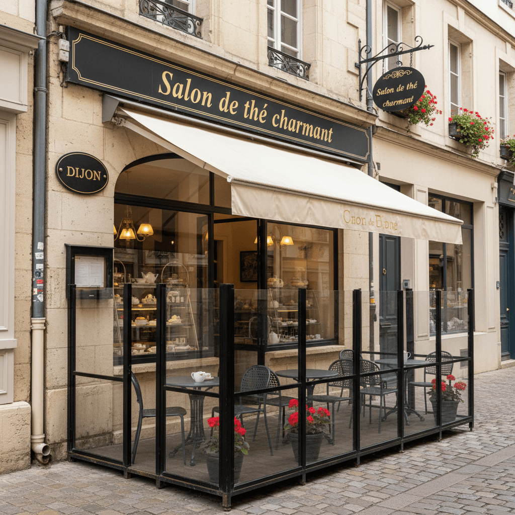 Snack 50m² à Dijon : terrasse