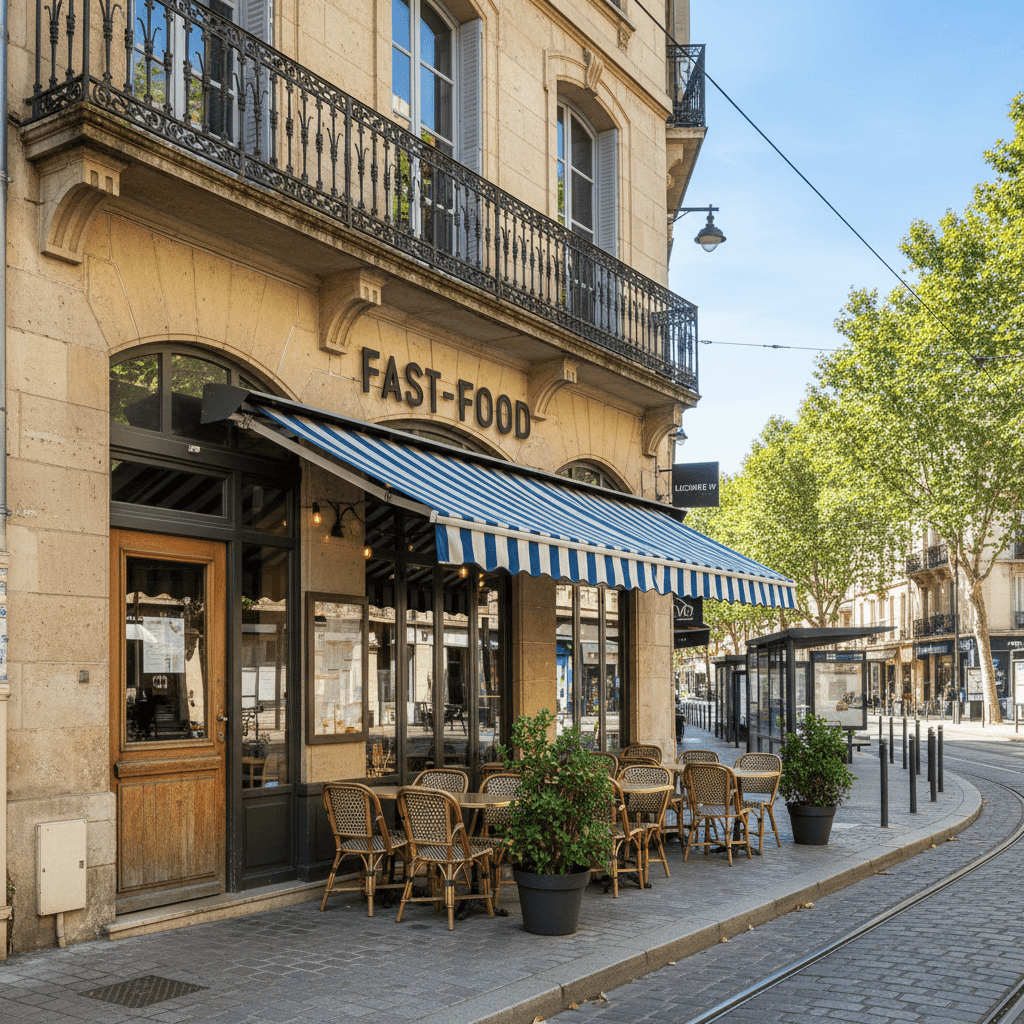 Fast-food 96m² à Montpellier : terrasse - licence IV