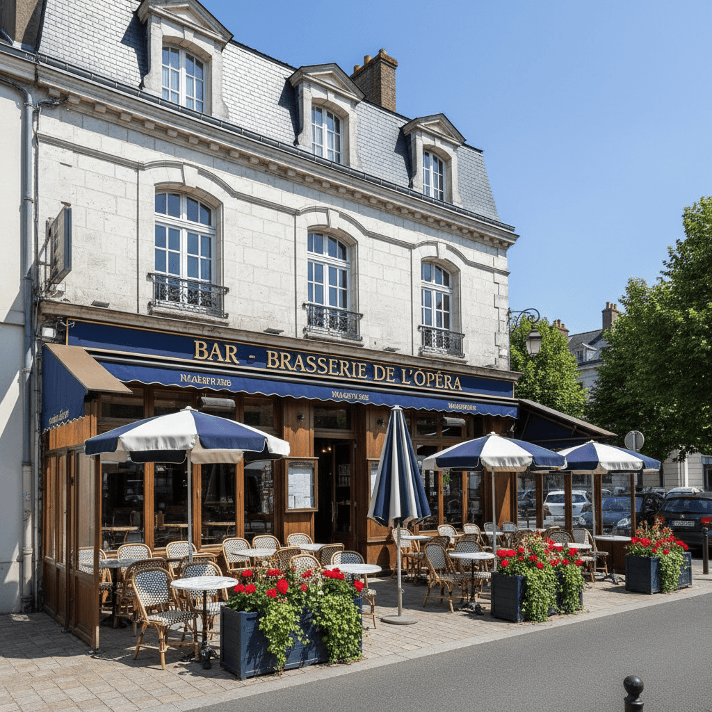 Bar-brasserie 145m² à Angers : terrasse - licence IV