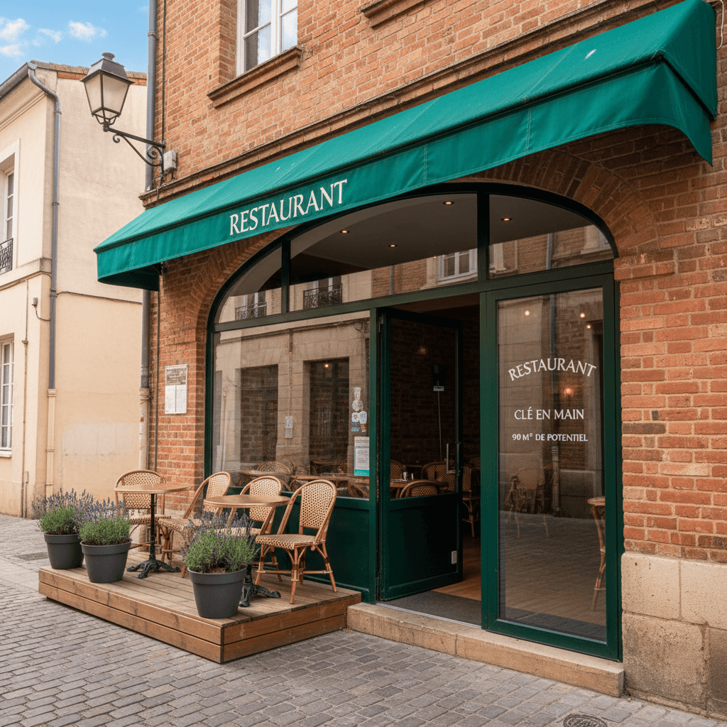 Restaurant 90m² à Toulouse : terrasse - licence IV