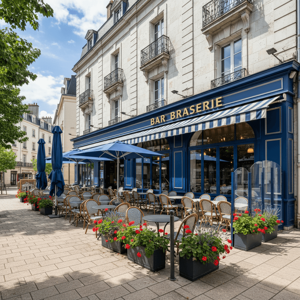 Bar-brasserie 232m² à Nantes : terrasse - licence IV