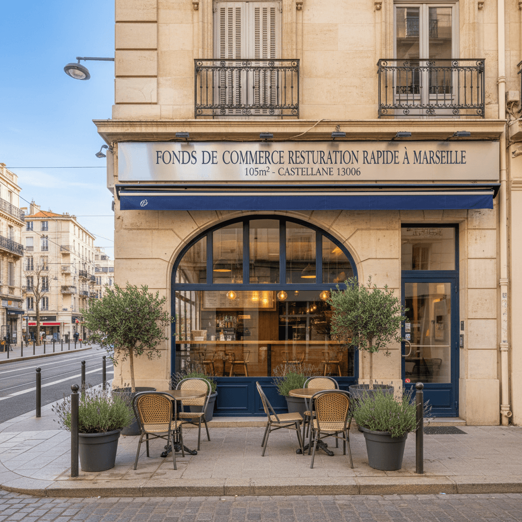 Fast-food 105m² à Marseille : cuisine équipée