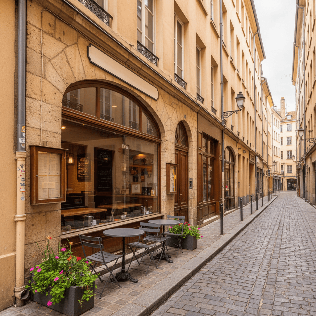 Snack 85m² à Lyon : terrasse