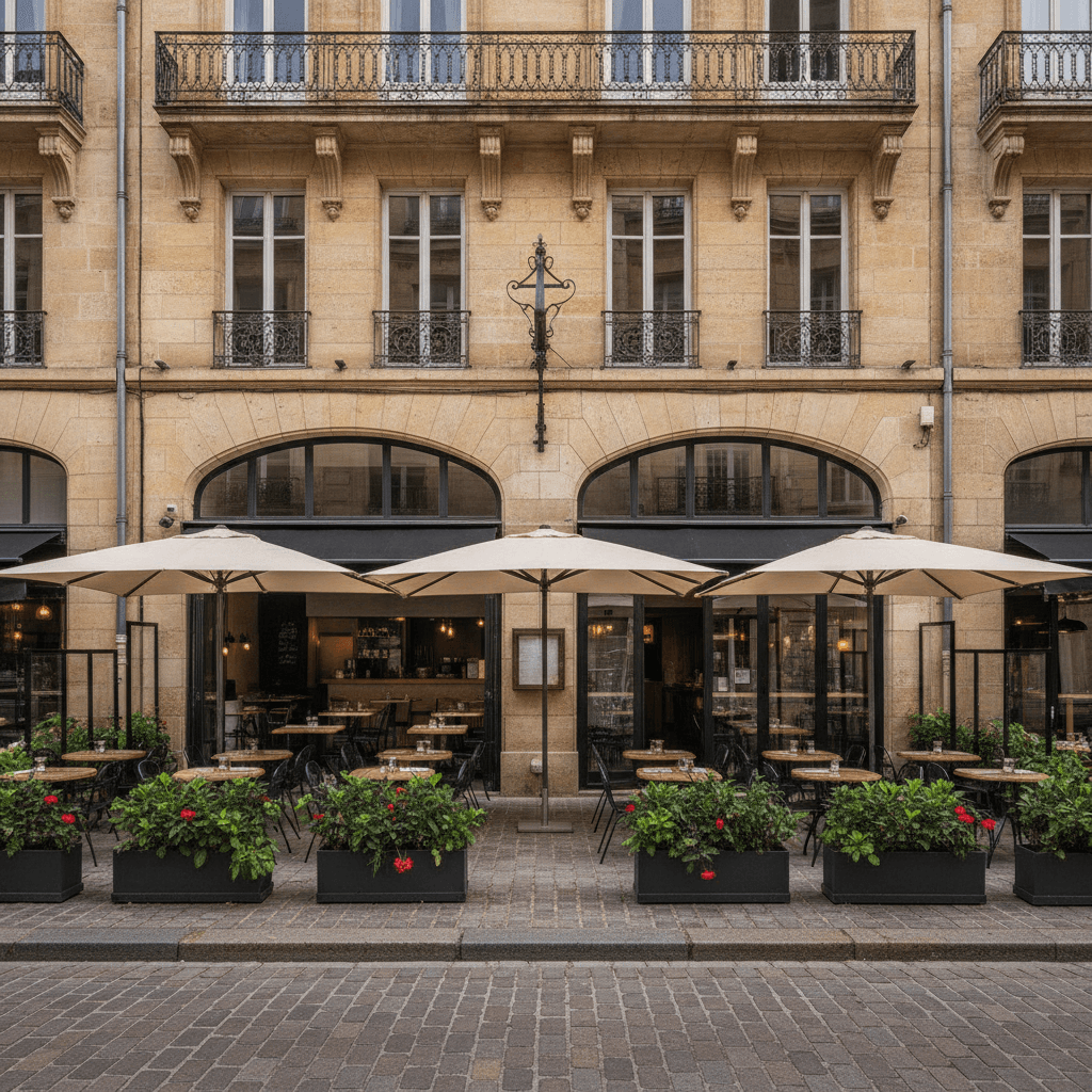 Restaurant 280m² à Bordeaux : terrasse - licence IV