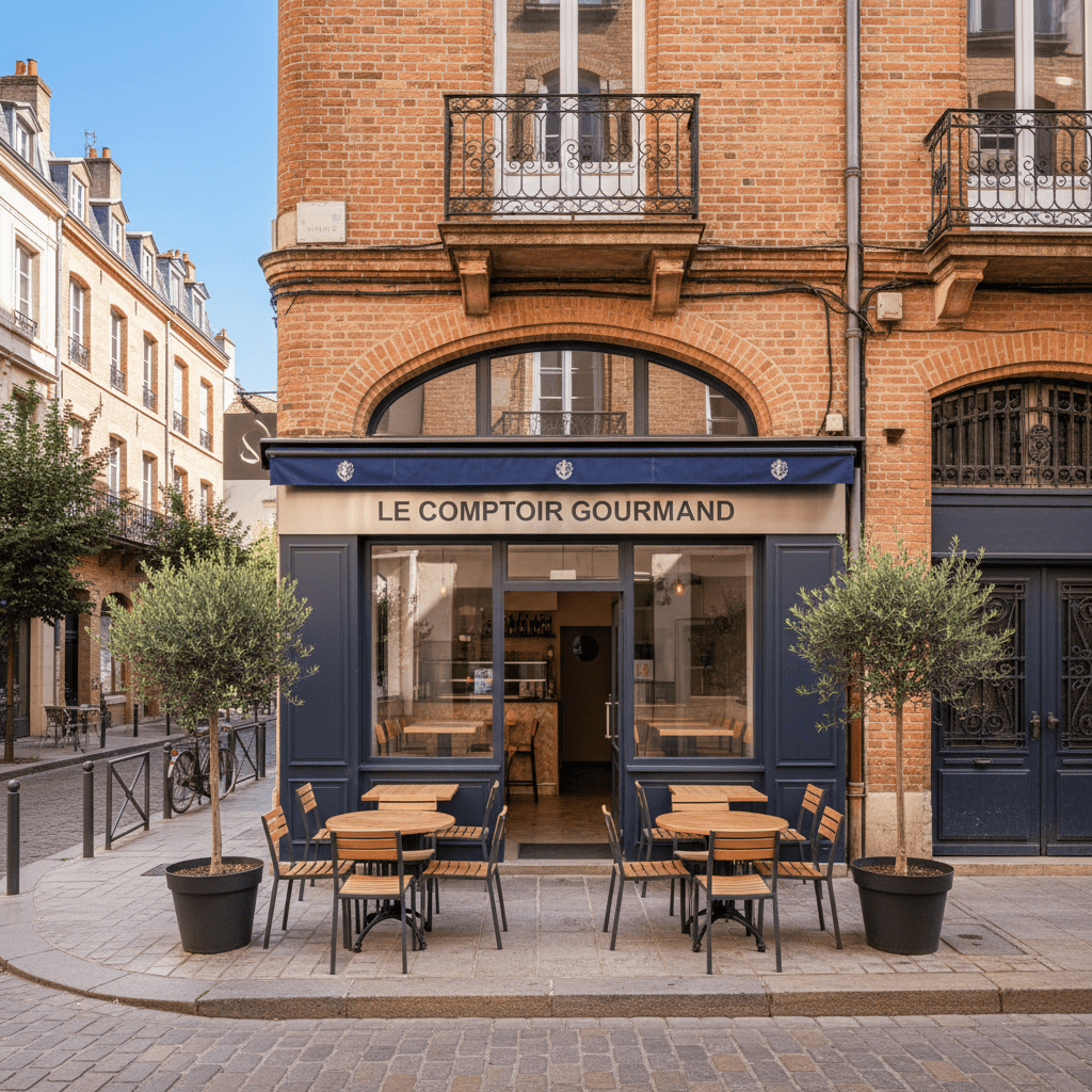 Fast-food 95m² à Toulouse : terrasse - licence IV