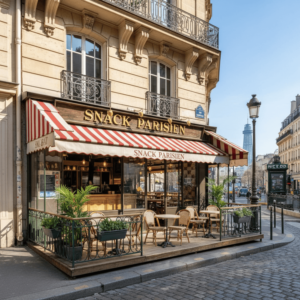 Snack 15 couverts à Paris : terrasse