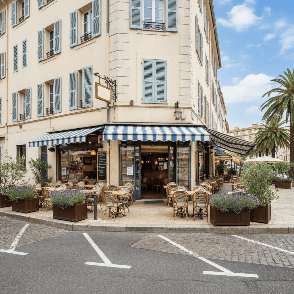 Restaurant à Nice : terrasse - licence IV