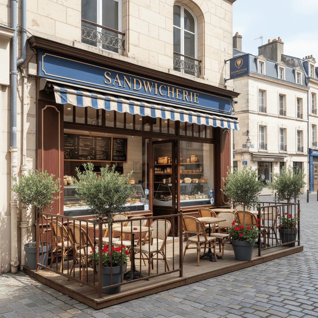 Fast-food 70m² à Nantes : terrasse - extraction