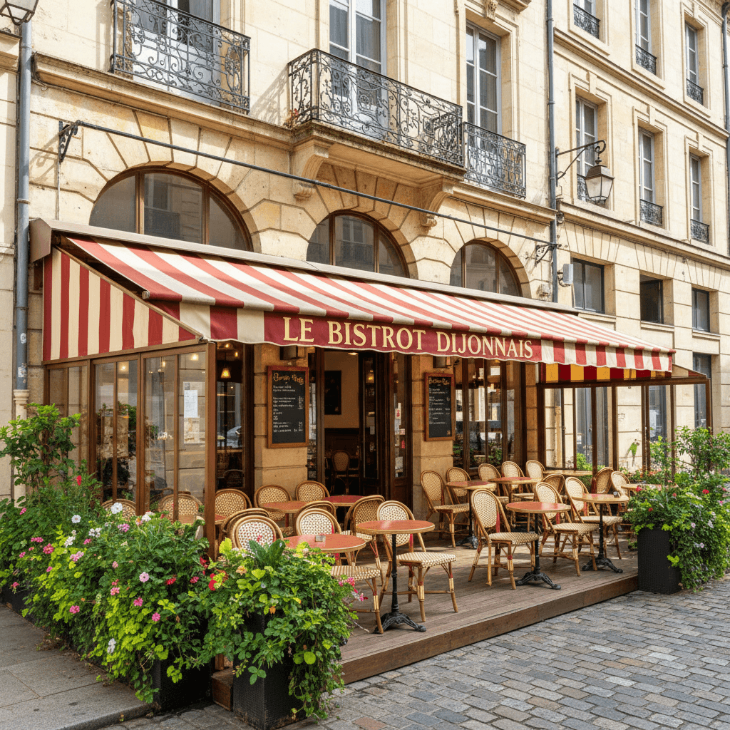 Bar-brasserie 100m² à Dijon : terrasse - extraction