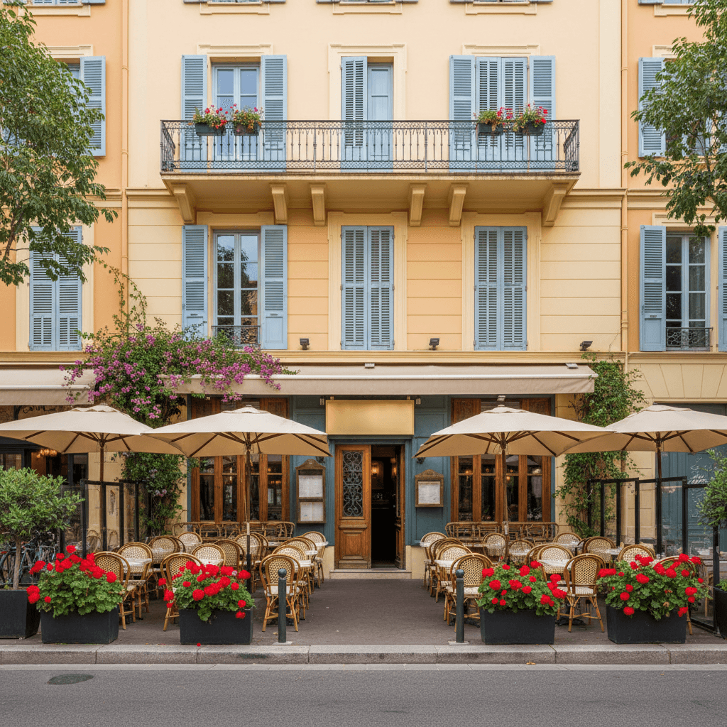 Restaurant 140m² à Nice : terrasse - extraction