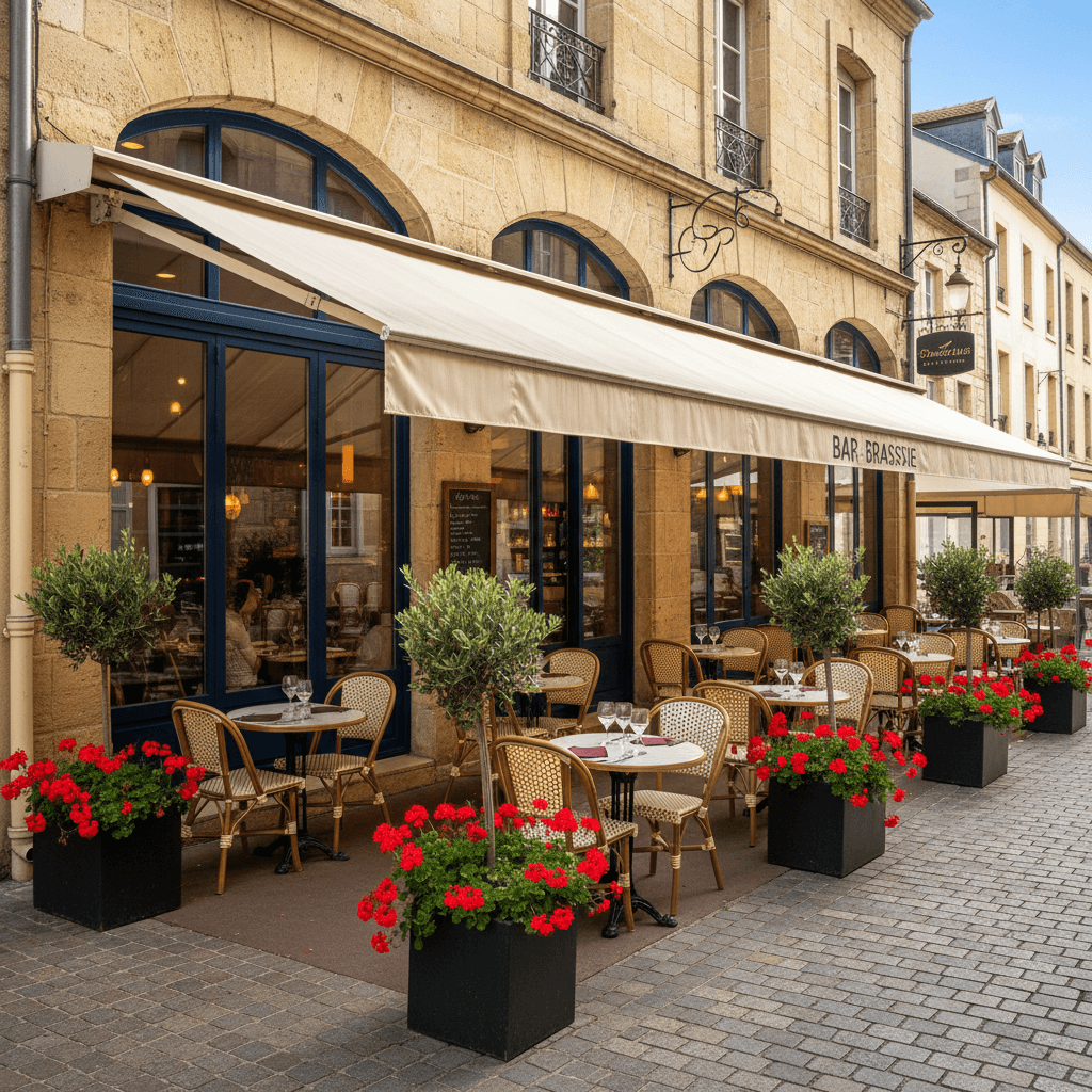 Bar-brasserie à Besançon : terrasse