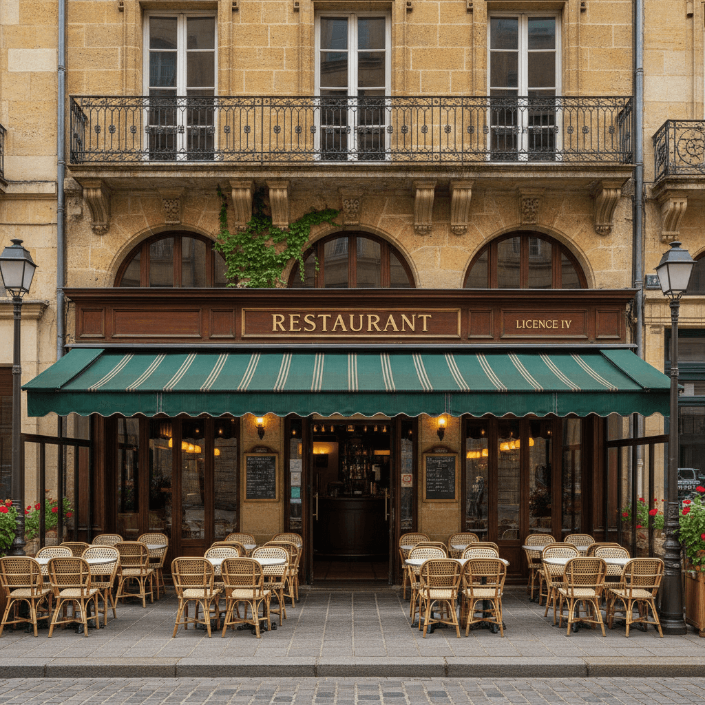 Restaurant 140m² à Bordeaux : terrasse - licence IV