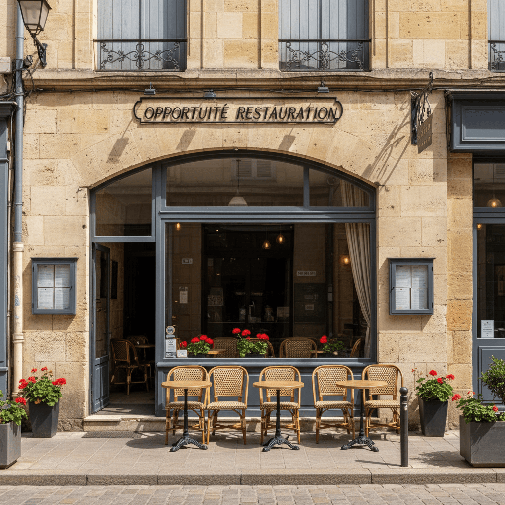 Restaurant 83m² à Bordeaux : terrasse - licence IV
