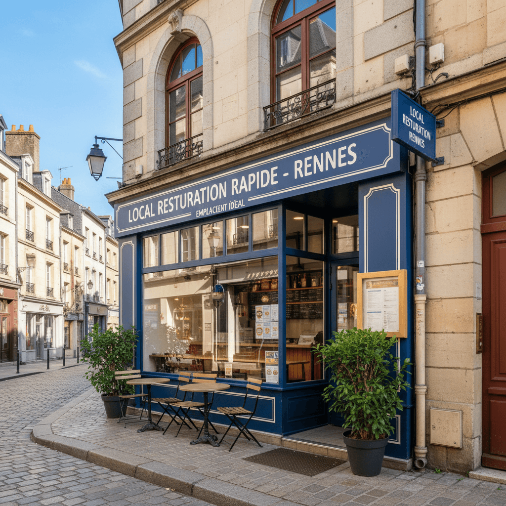 Fast-food 65m² à Rennes : extraction