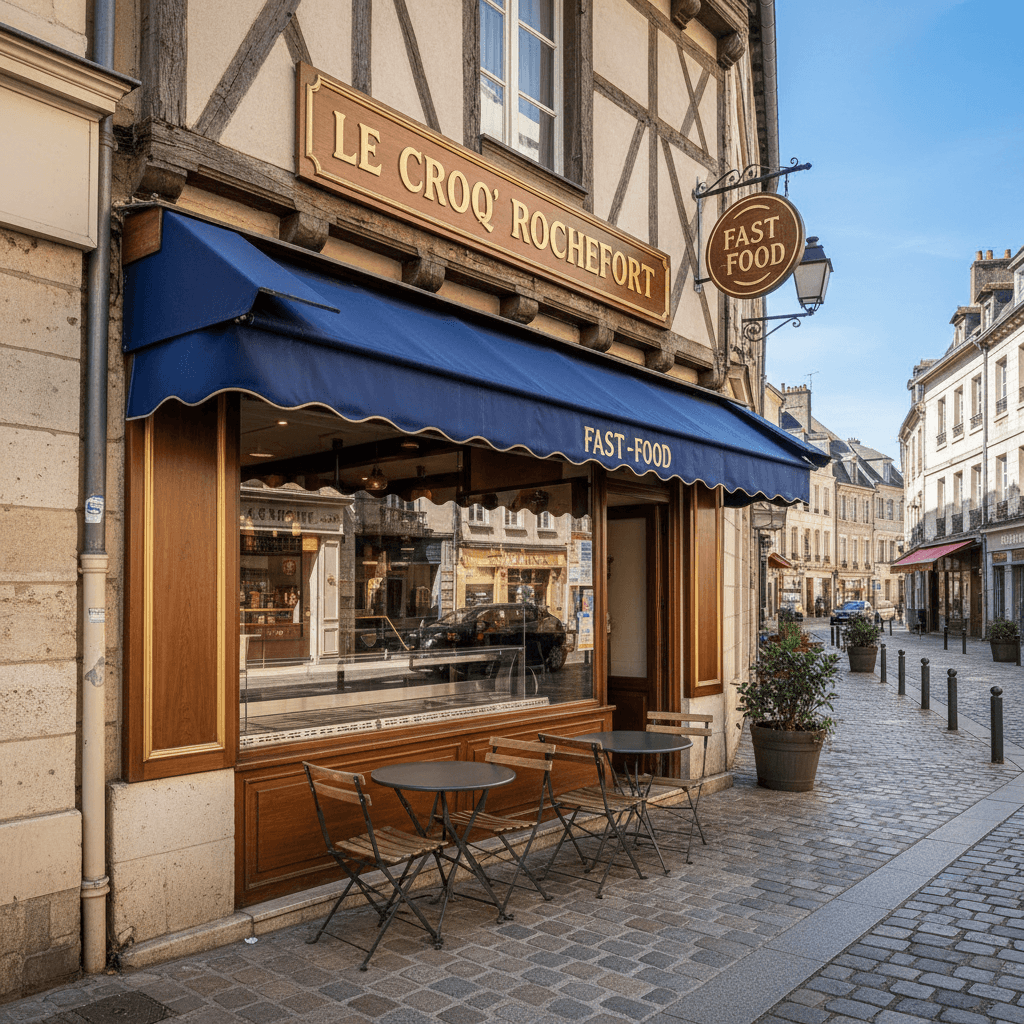 Fast-food à Rouen : terrasse - licence IV