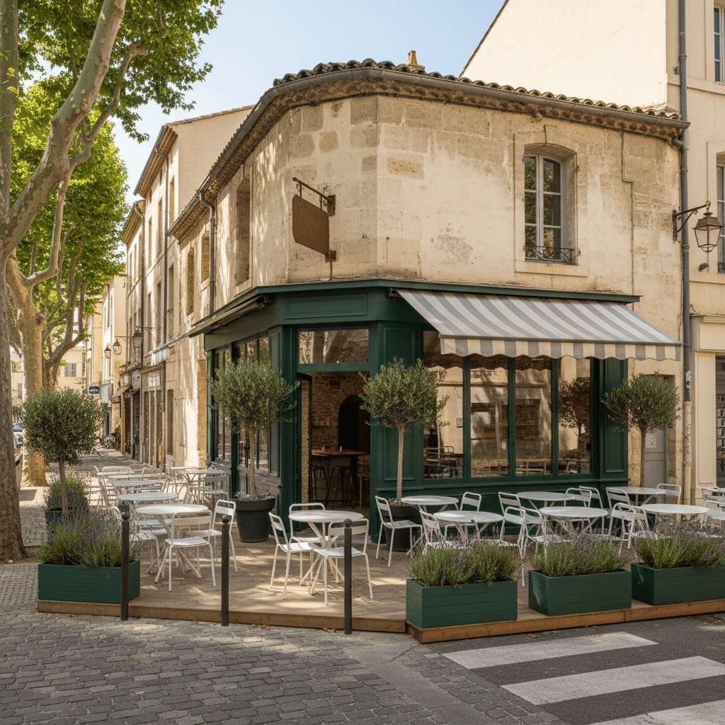 Fast-food 55m² à Aix-En-Provence : terrasse - extraction