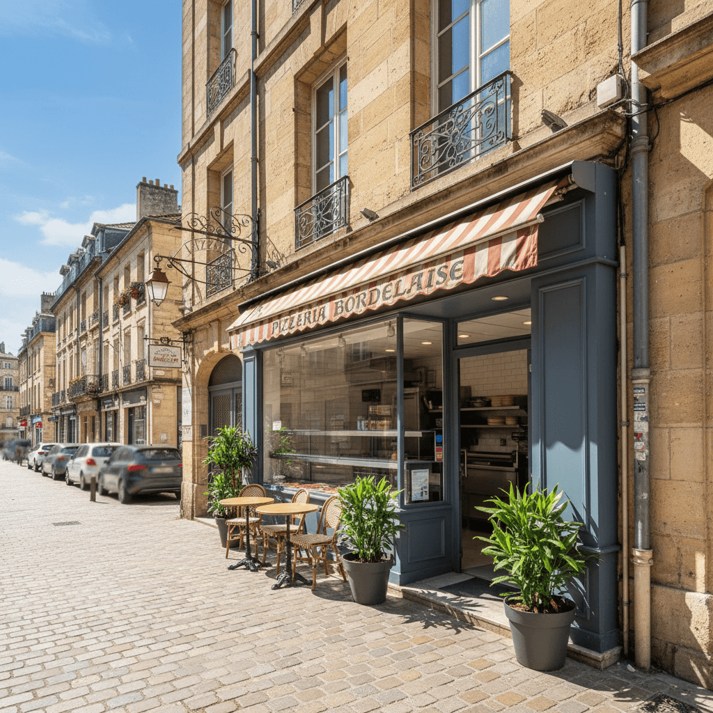 Fast-food à Bordeaux : terrasse - extraction