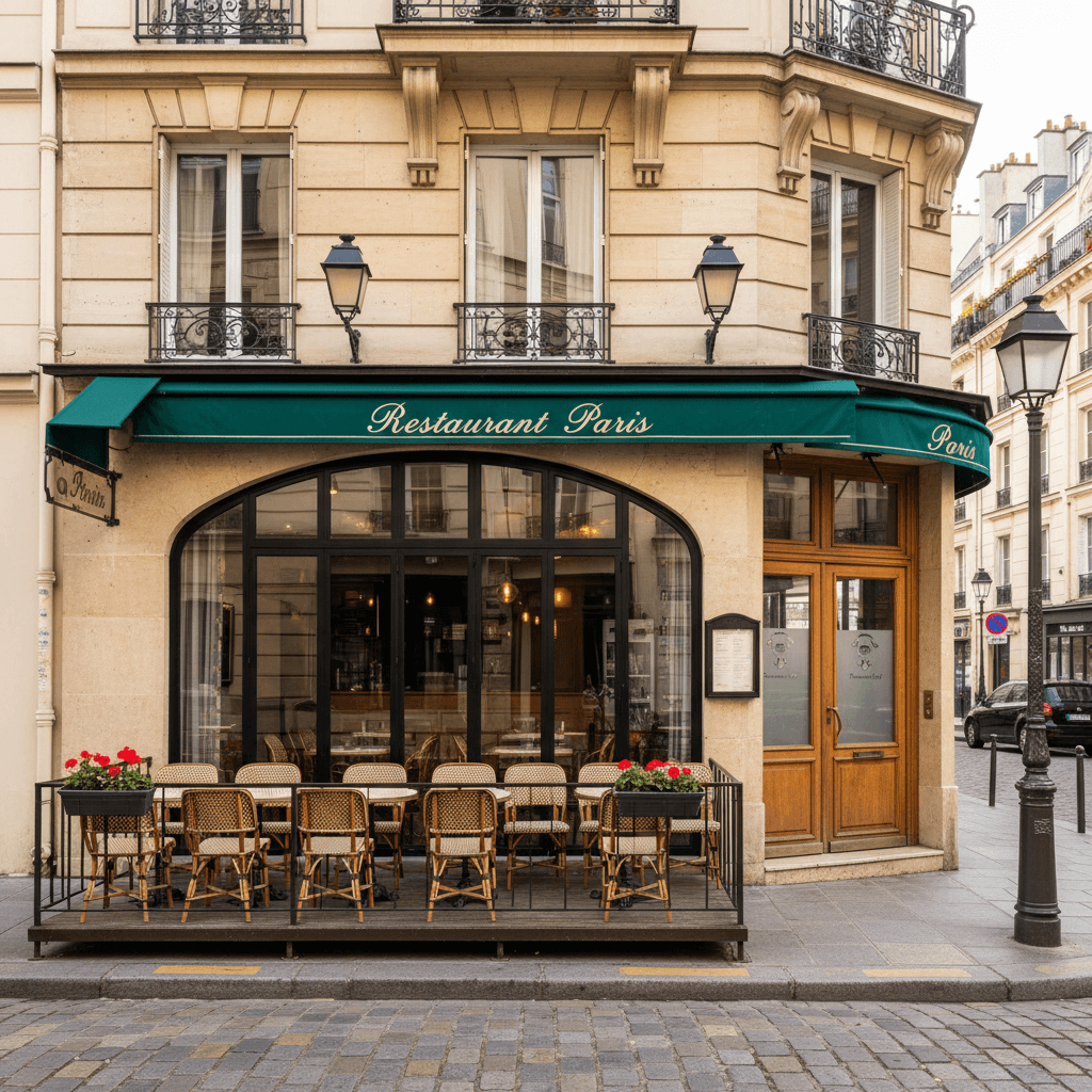 Restaurant 34 couverts à Paris : extraction - cave/réserve