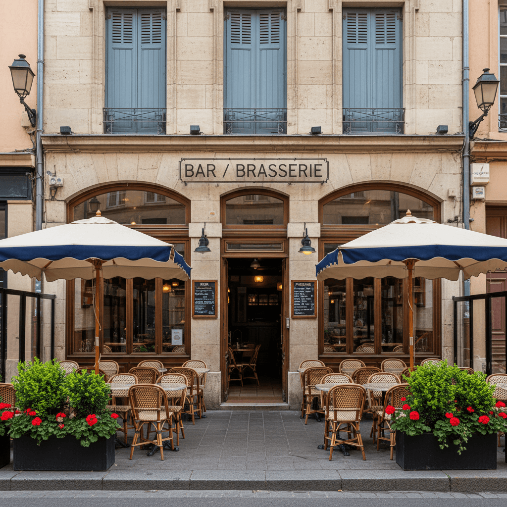 Bar-brasserie à Lyon : terrasse - licence IV