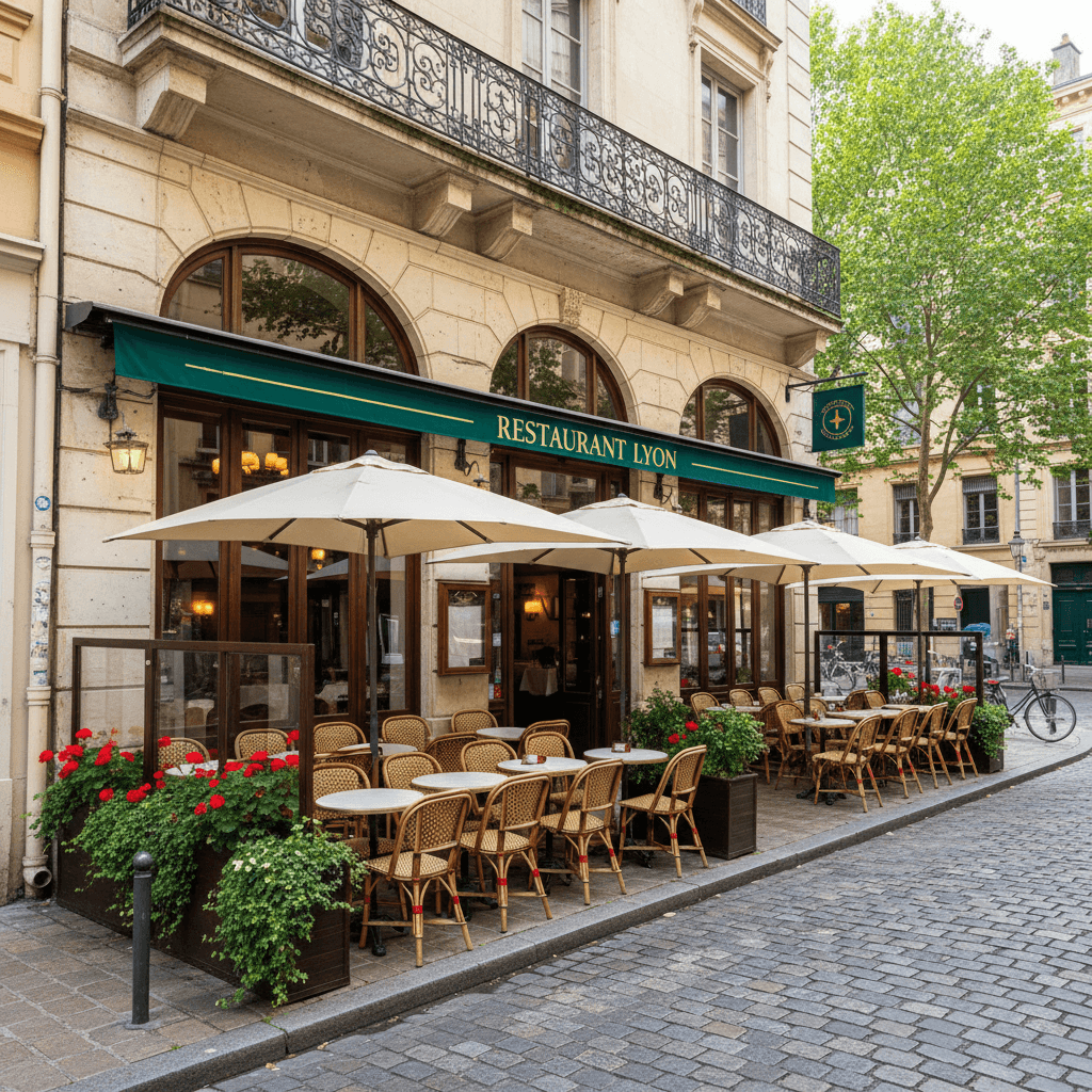 Restaurant 150m² à Lyon : terrasse - licence IV