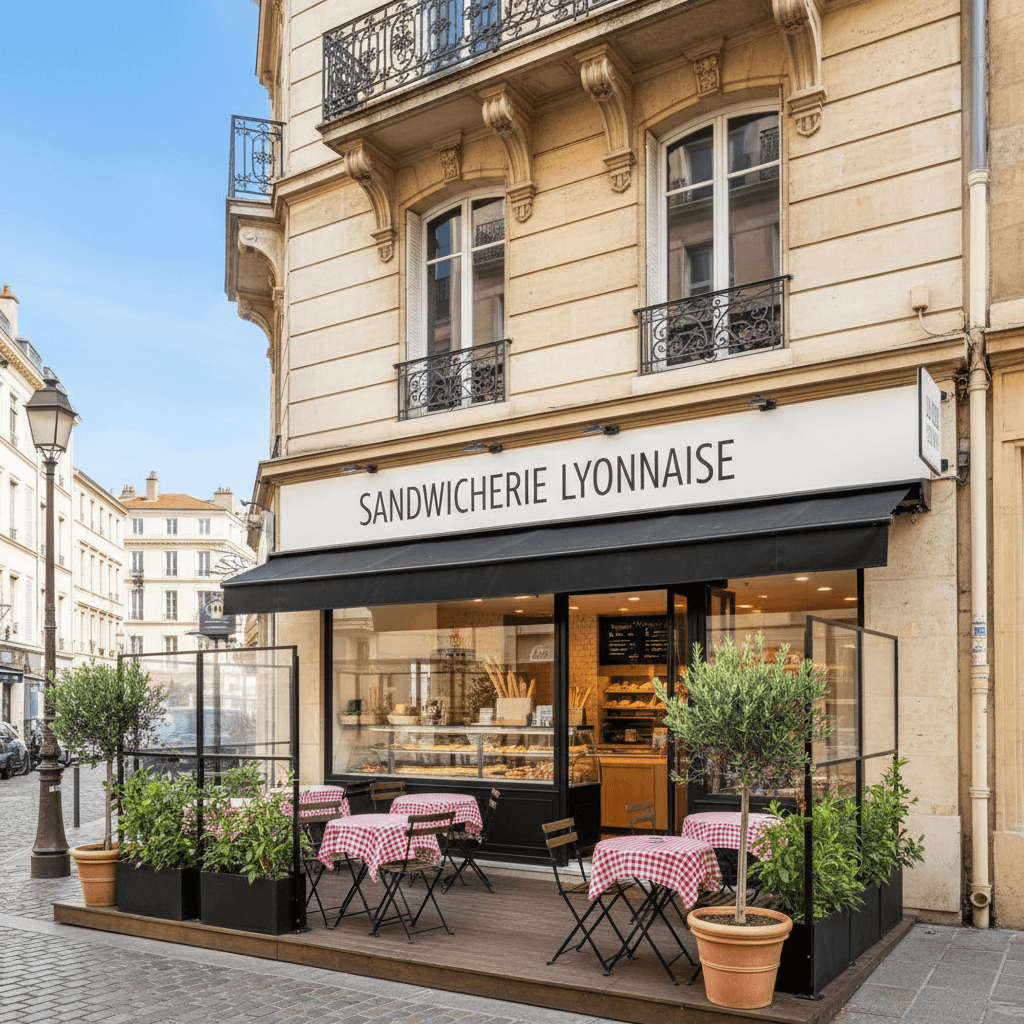 Fast-food 60m² à Lyon : terrasse