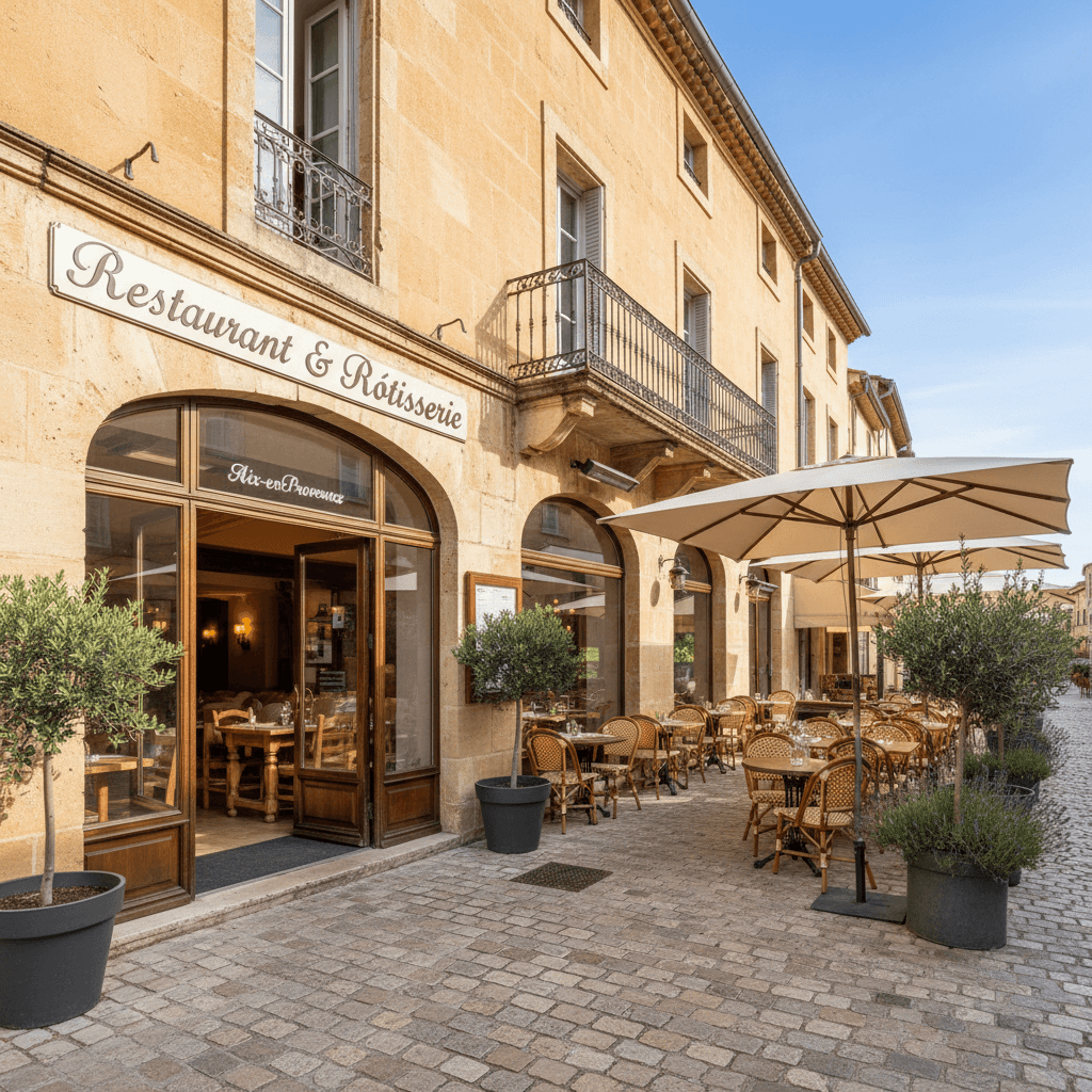 Restaurant 408m² à Aix-En-Provence : terrasse - licence IV