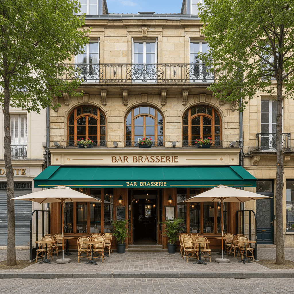 Bar-brasserie 87m² à Nantes : terrasse - licence IV