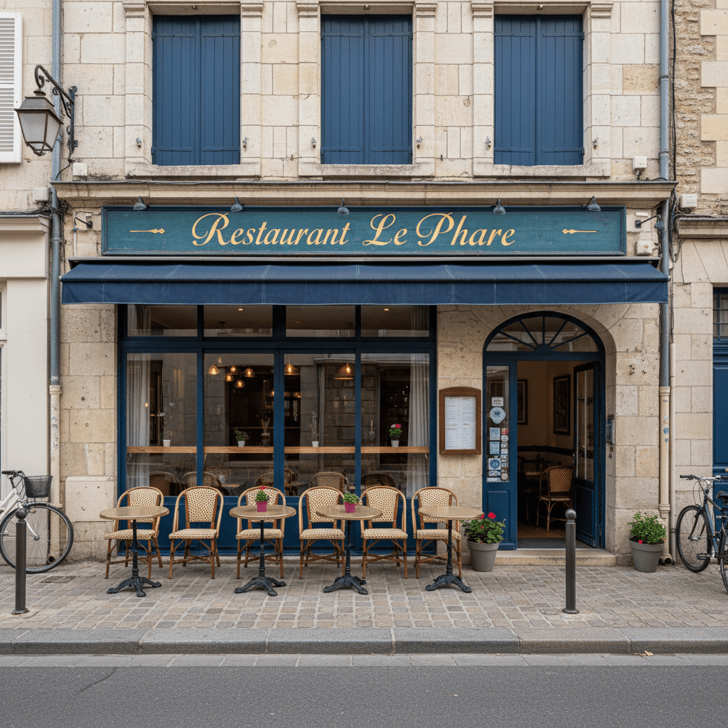 Restaurant 78m² à Le Havre : terrasse - cave/réserve