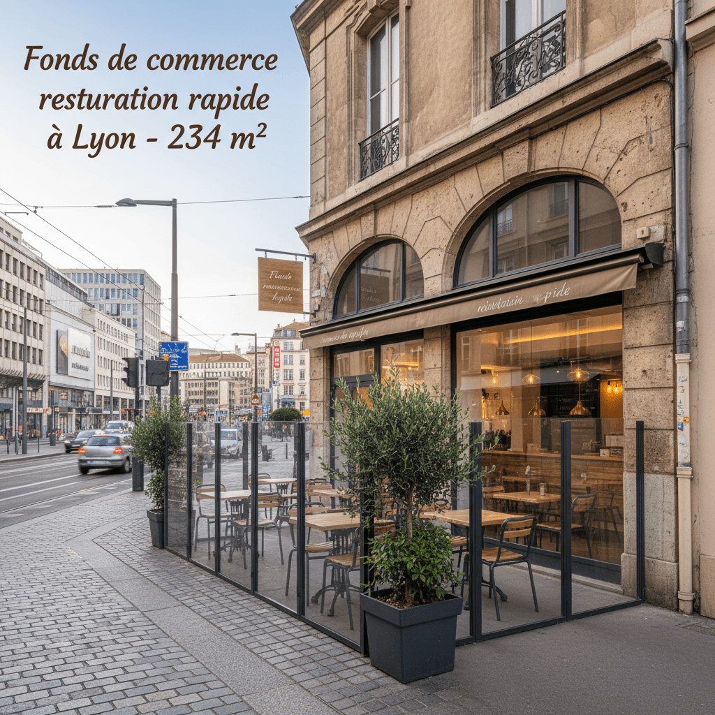 Fast-food 234m² à Lyon : terrasse