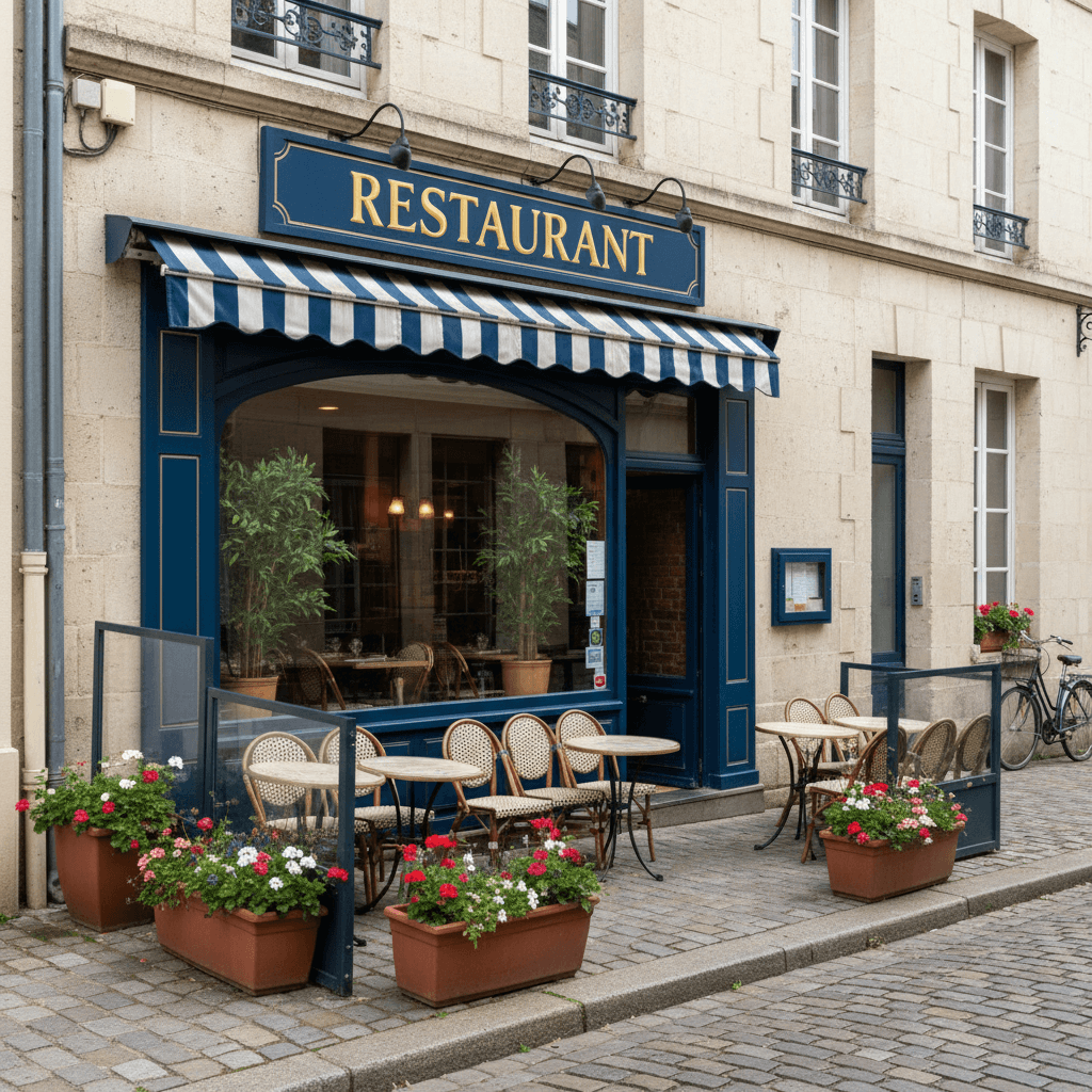 Restaurant à Rennes : terrasse - cuisine équipée