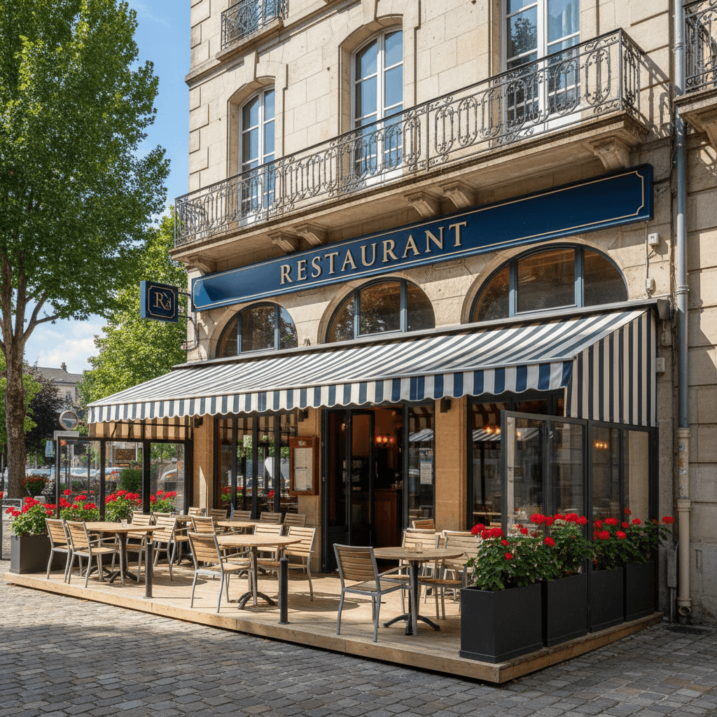 Restaurant 140m² à Clermont-Ferrand : terrasse - extraction