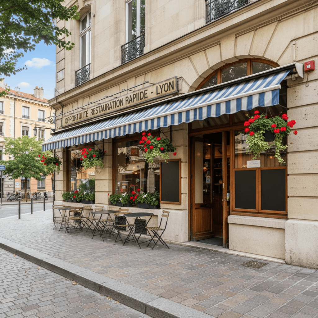 Fast-food 120m² à Lyon : terrasse - extraction