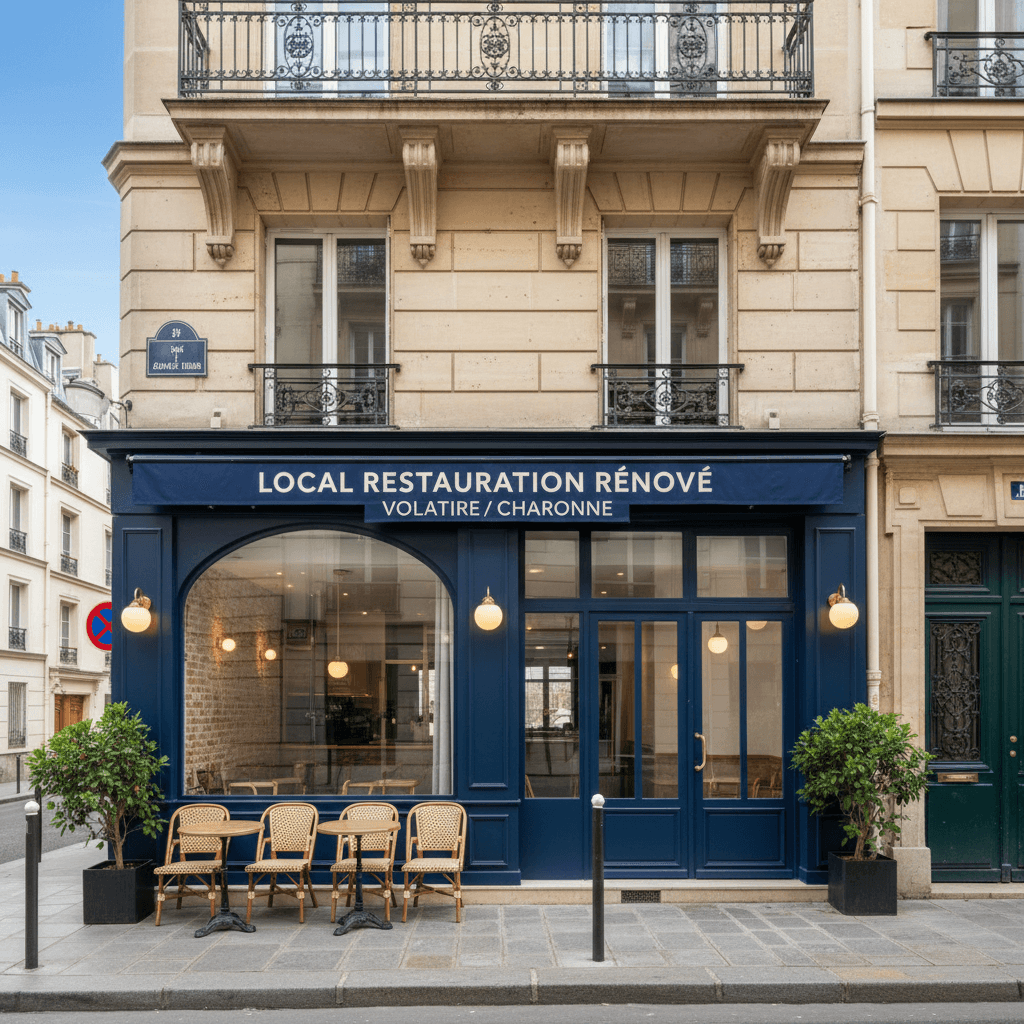 Local Restauration Rénové à Voltaire/Charonne