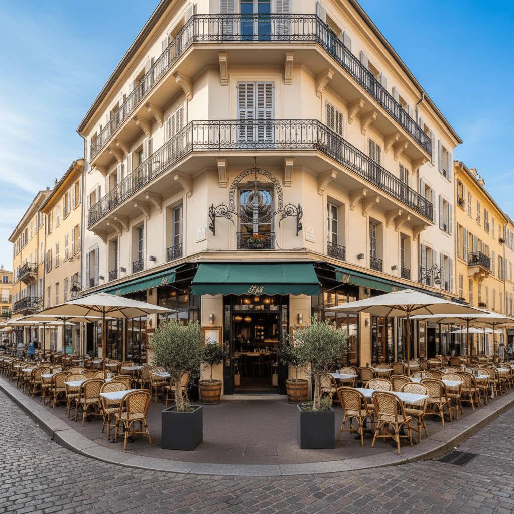 Restaurant 162m² à Nice : terrasse - extraction