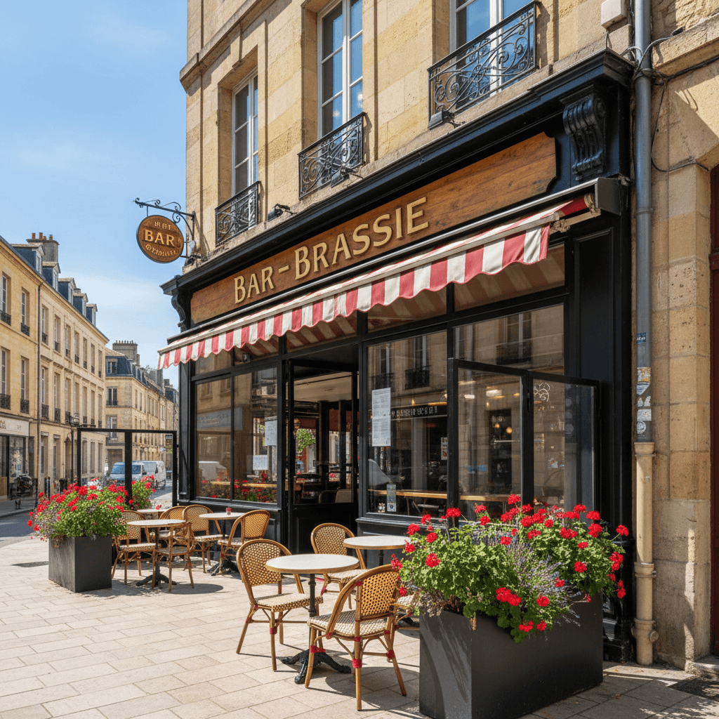 Bar-brasserie 230m² à Bordeaux : terrasse - licence IV