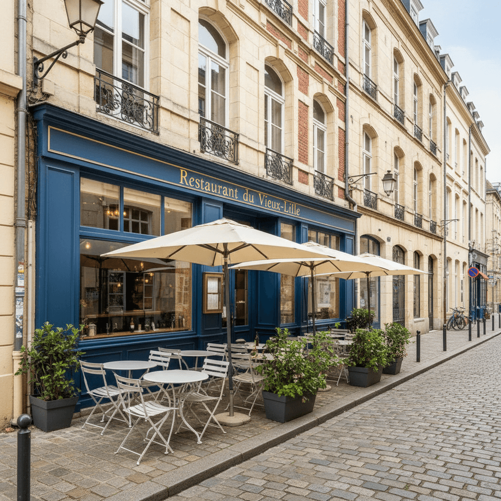 Restaurant 65m² à Lille : terrasse - licence IV