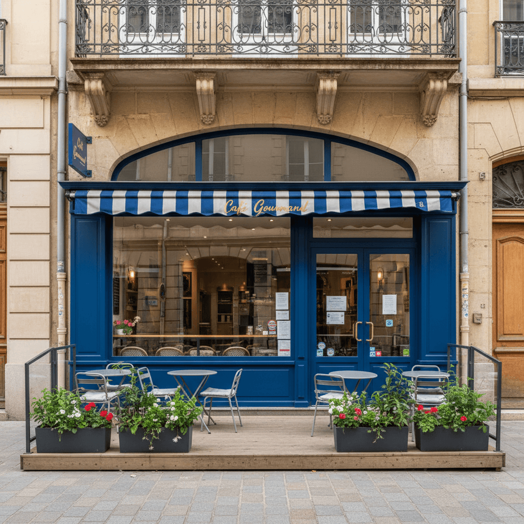 Snack 105m² à Lyon : terrasse - extraction