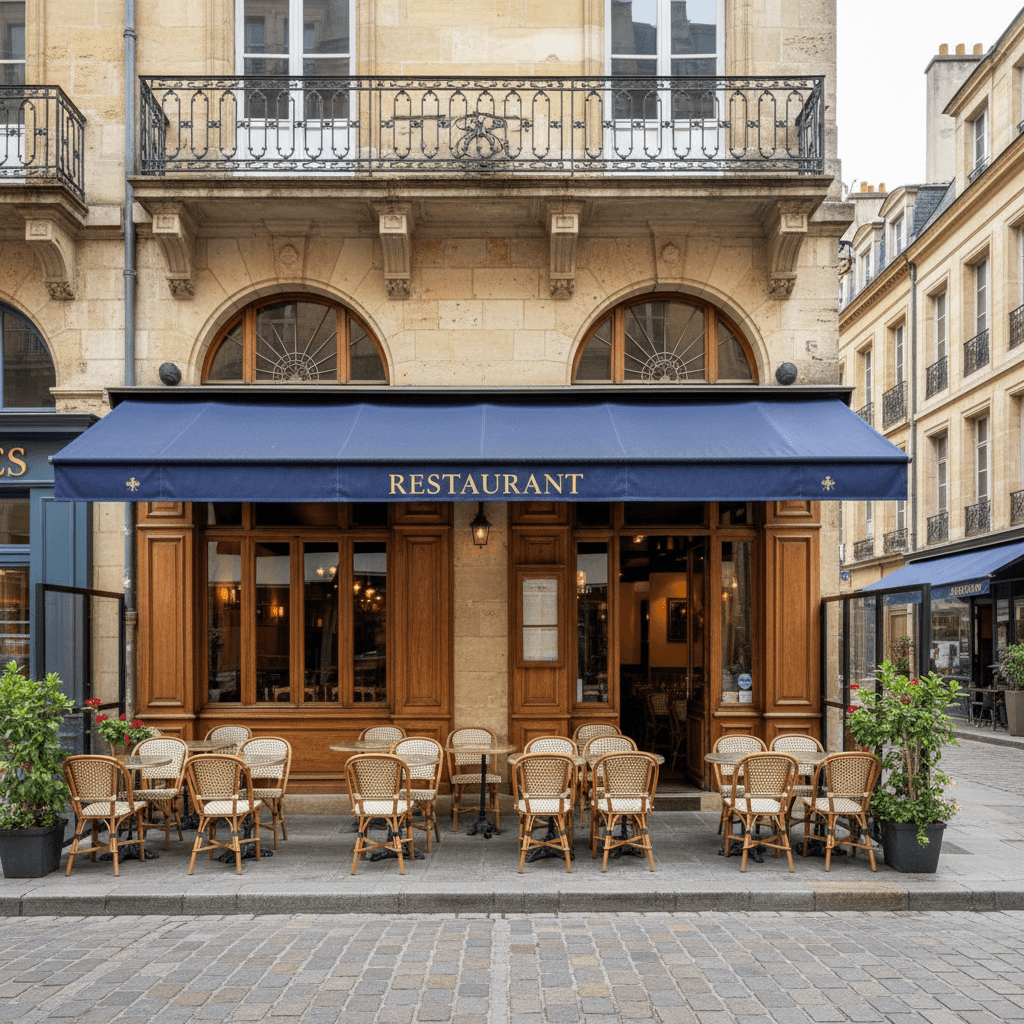 Restaurant 115m² à Bordeaux : terrasse - extraction