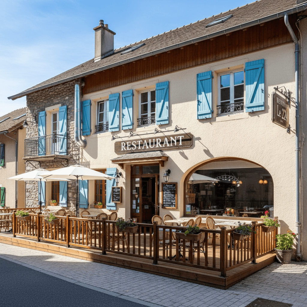 Restaurant 224m² à Andon : terrasse - extraction