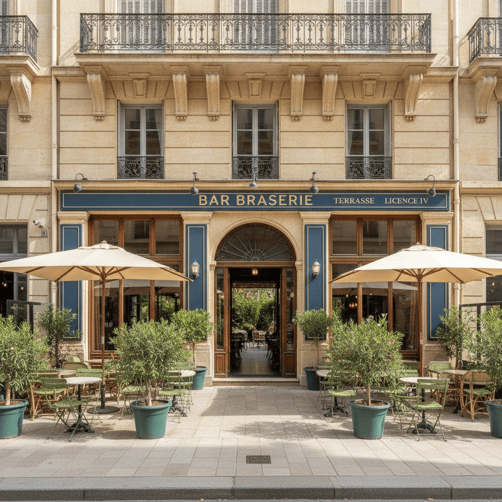 Bar-brasserie 120m² à Marseille : terrasse - licence IV
