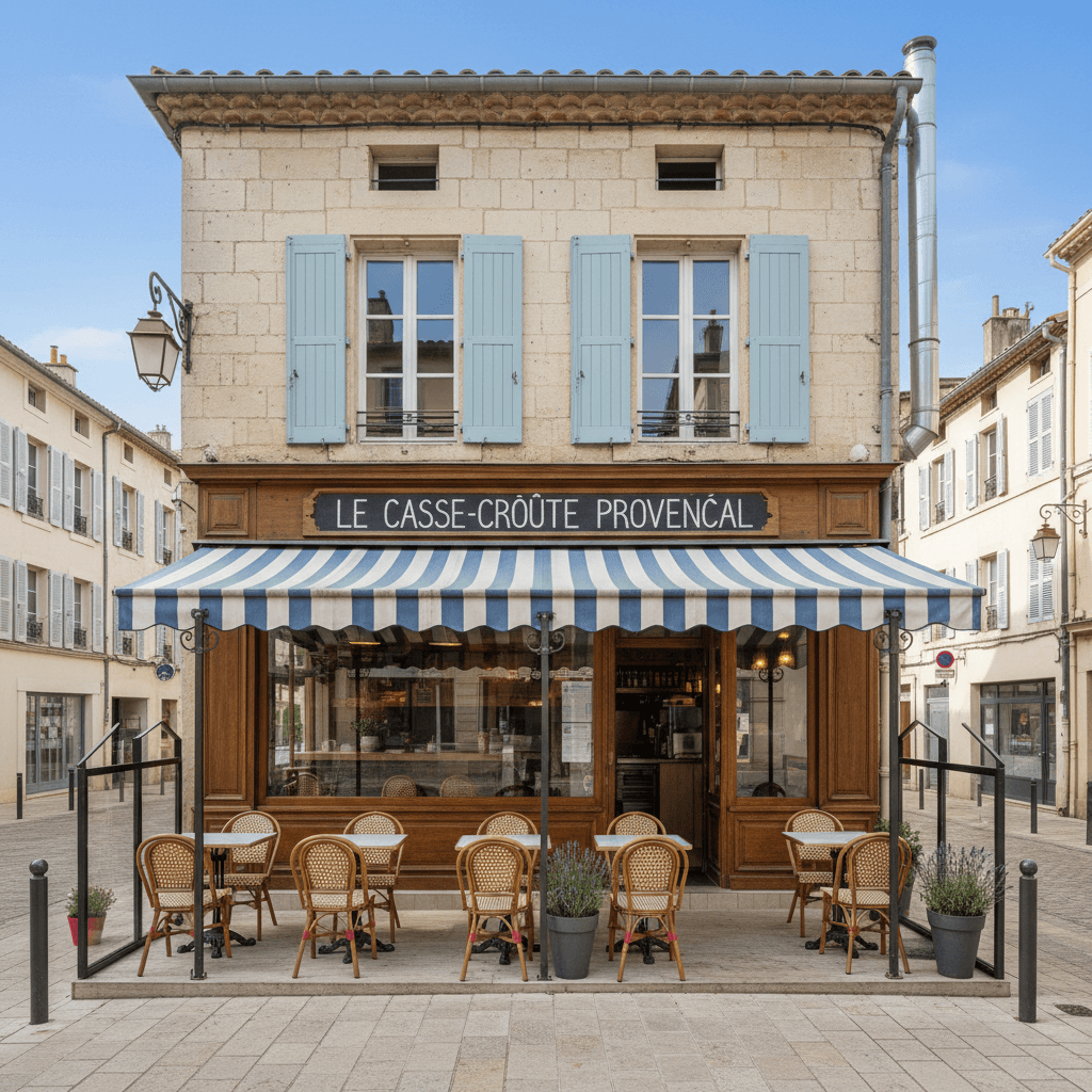 Fast-food 60m² à Aix-En-Provence : terrasse - extraction